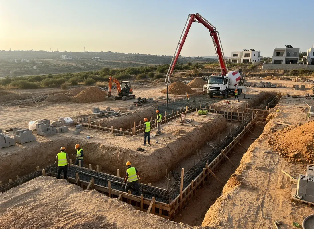 חפירת יסודות לוילה יוקרתית בהרצליה