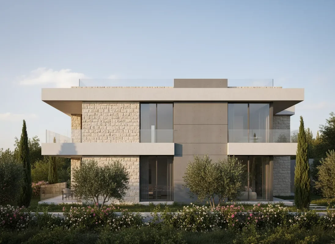 חזית צדית של הוילה