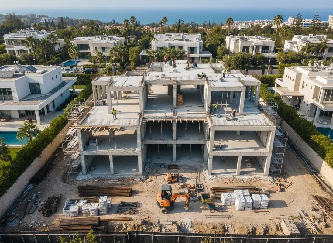 מבט על על שלד הבנייה — הרצליה