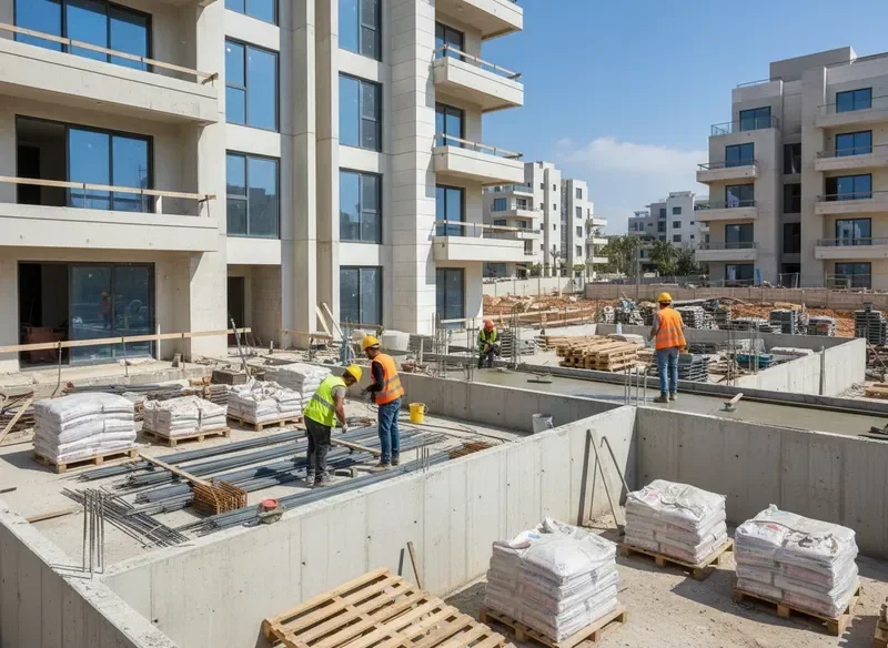 פירוט נקי באתר בנייה מאורגן